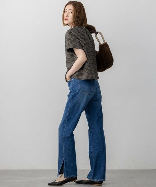 23区 / ニジュウサンク シャツ・ブラウス | 【洗える】ツイーディーカラーミックス ハーフスリーブ ブラウス | 詳細14