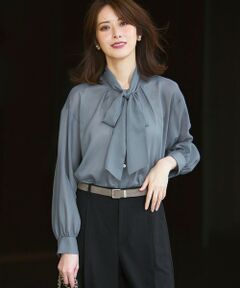 23区 / ニジュウサンク シャツ・ブラウス | 【見上愛さん着用/洗える】シアービエラ ボウタイ ブラウス