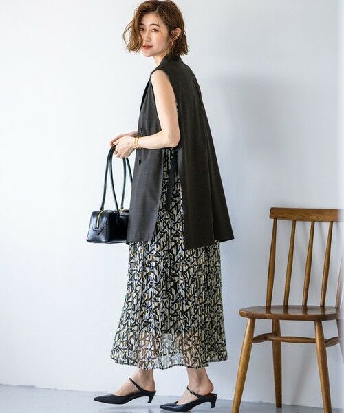 23区 / ニジュウサンク その他アウター | 【洗える】TWマットクロス テーラード ジレ | 詳細1