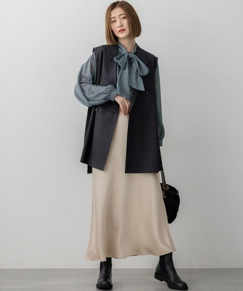 23区 / ニジュウサンク その他アウター | 【洗える】TWマットクロス テーラード ジレ | 詳細4