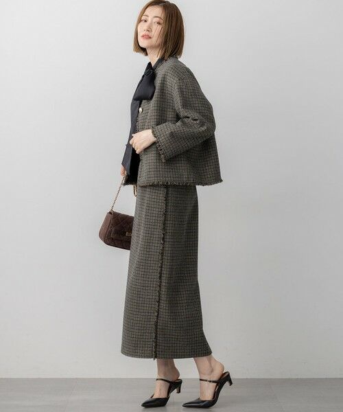 23区 / ニジュウサンク その他アウター | ツイーディーカラーミックス ノーカラー ジャケット | 詳細13