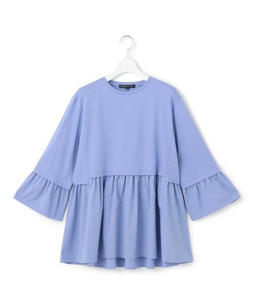 23区 / ニジュウサンク カットソー | 【洗える】シルキータフタコンビ ペプラム カットソー | 詳細9