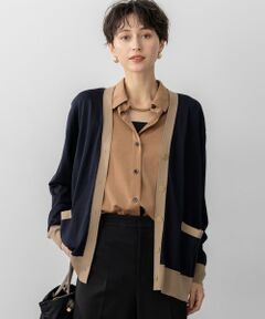 23区 / ニジュウサンク カーディガン・ボレロ | 【洗える】サステナブルウール Vネック バイカラー カーディガン