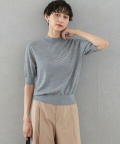 23区 / ニジュウサンク ニット・セーター | 【洗える】サステナブルウール モックネック 5分袖 ニット