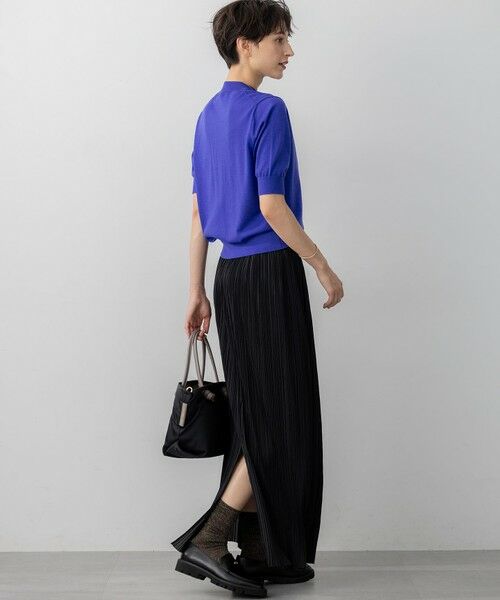 23区 / ニジュウサンク ニット・セーター | 【洗える】サステナブルウール モックネック 5分袖 ニット | 詳細16