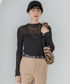 23区 / ニジュウサンク ニット・セーター | 【洗える】シアーリブハイネック ニット