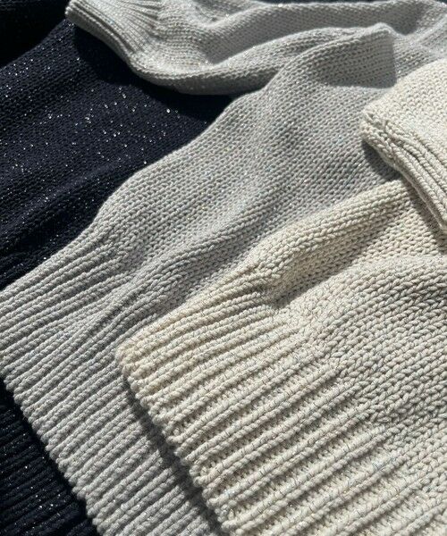 23区 / ニジュウサンク ニット・セーター | 【洗える】ルレックスバルキー5分袖 ラメ ニット | 詳細8