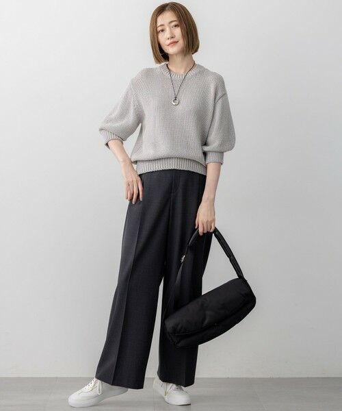 23区 / ニジュウサンク ニット・セーター | 【洗える】ルレックスバルキー5分袖 ラメ ニット | 詳細5