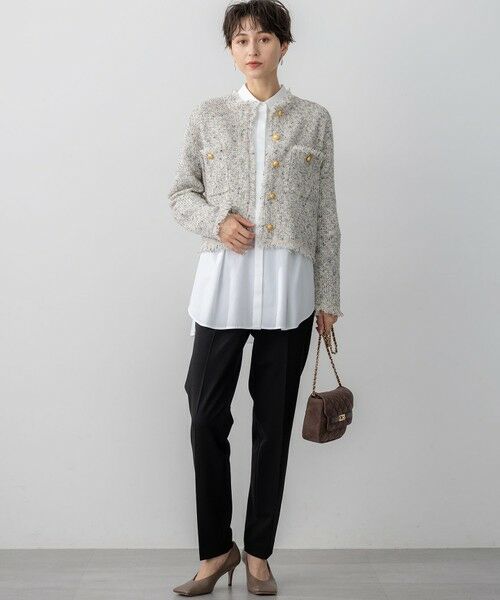 23区 / ニジュウサンク ノーカラージャケット | 【見上愛さん着用/GLOW11月号掲載】ツイード ニット ジャケット | 詳細1