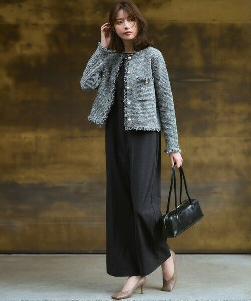 23区 / ニジュウサンク ノーカラージャケット | 【見上愛さん着用/GLOW11月号掲載】ツイード ニット ジャケット | 詳細15