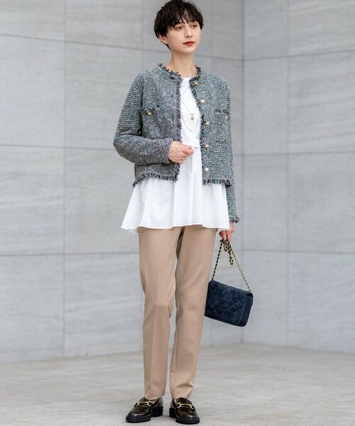 【新品】COEL 定価30800円　ツイードニットジャケット　ヨンア　コエル COEL セーラーツィードジャケット | KOKO