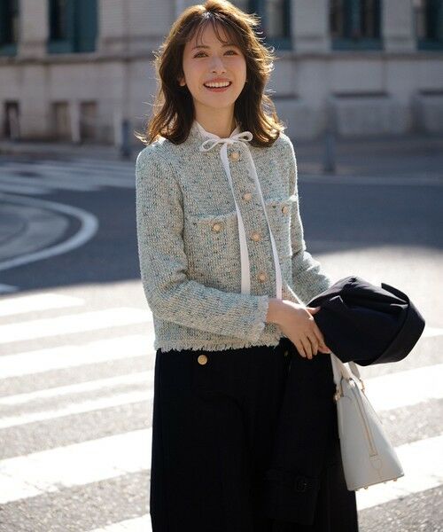 23区 / ニジュウサンク ノーカラージャケット | 【見上愛さん着用/新色追加/VERY掲載】ツイード ニット ジャケット | 詳細20