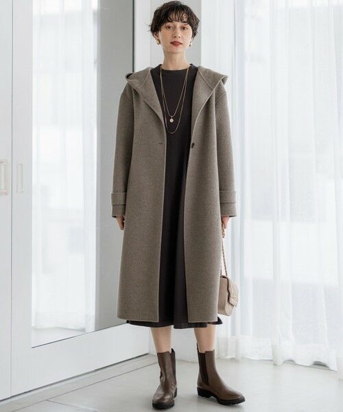 23区 / ニジュウサンク ミニ丈・ひざ丈ワンピース | 【洗える/吊り干しOK】ヴィスコースストレッチ  バックデザイン ニットワンピース | 詳細7