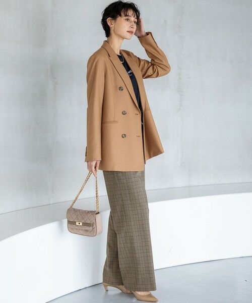 23区 / ニジュウサンク その他パンツ | 【洗える】ドライ2WAYストレッチ チェック ワイド パンツ | 詳細5