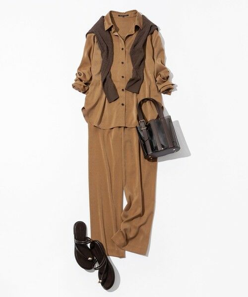 23区 / ニジュウサンク その他パンツ | 【見上愛さん着用/Oggi10月号掲載/洗える】スエーディーサテン ワイド パンツ | 詳細15