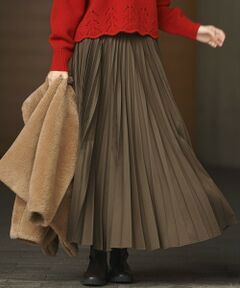 23区 / ニジュウサンク ロング・マキシ丈スカート | 【見上愛さん着用/CanCam11月号掲載】パウダリータイプライター プリーツ スカート