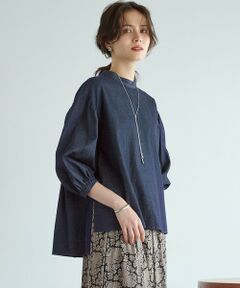 23区【吸水速乾/UVケア/洗える】ストレッチクリアサテン バイカラー ブラウス 23区｜【吸水速乾/UVケア/洗える】ストレッチクリアサテン バイ