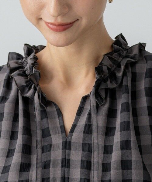 23区 / ニジュウサンク シャツ・ブラウス | 【WEB&一部店舗限定】ブロックチェック フリル ブラウス | 詳細4