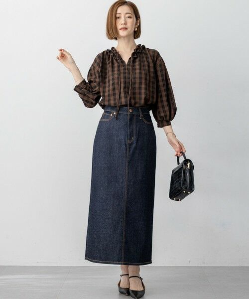 23区 / ニジュウサンク シャツ・ブラウス | 【WEB&一部店舗限定】ブロックチェック フリル ブラウス | 詳細16