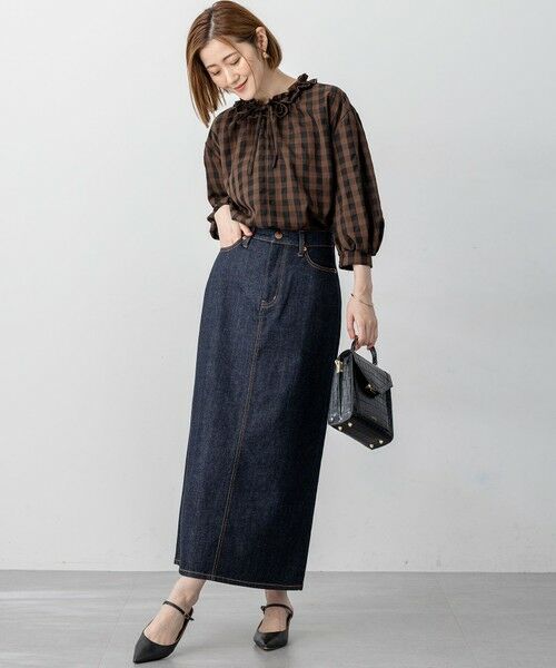 23区 / ニジュウサンク シャツ・ブラウス | 【WEB&一部店舗限定】ブロックチェック フリル ブラウス | 詳細17