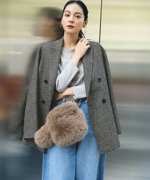 23区 / ニジュウサンク その他アウター | 【見上愛さん着用/VERY12月号掲載】ループミックスツイード ダブル ジャコット | 詳細2