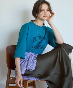 23区 / ニジュウサンク カットソー | 【SLOW/一部店舗限定】MVSコットン ヴィンテージ風 ロゴTEE