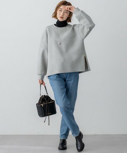 23区 / ニジュウサンク カットソー | 【VERY掲載/洗える】コットンエアーダンボール サイドジップ カットソー | 詳細1