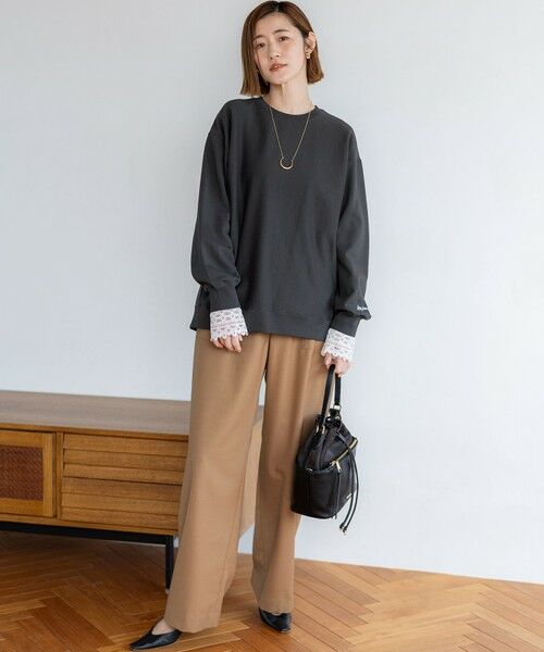 23区 / ニジュウサンク カットソー | 【洗える】ナチュラルコットンベア レースレイヤード カットソー | 詳細10