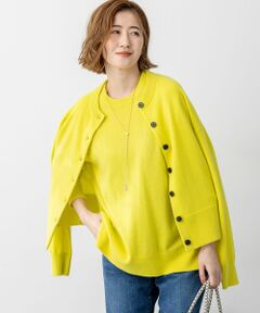 CLASSY.11月号掲載洗えるラクーンブレンドダブルフェイスニットカーディガン CLASSY．11月号掲載／洗える】ラクーンブレンドダブル