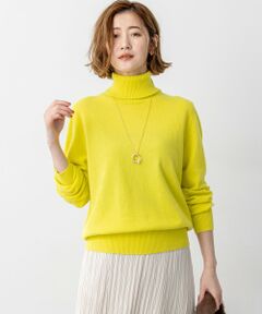 エブール カシミヤ100％　ニット イエロー タートルネック エブール カシミヤ100％ ニット イエロー タートルネック - メルカリ