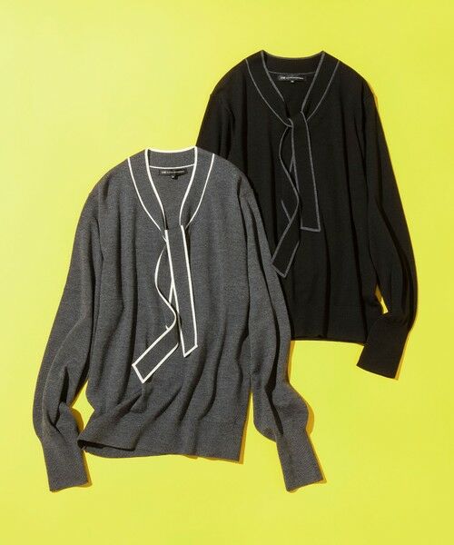 23区 / ニジュウサンク ニット・セーター | 【洗える】ウーステッドウール ボウタイ ニット | 詳細5