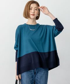 23区 / ニジュウサンク ニット・セーター | 【洗える】ウーステッドウール カラーブロック ニット