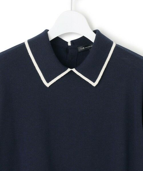 23区 / ニジュウサンク ニット・セーター | 【洗える】ウーステッドウール ポロニット | 詳細9