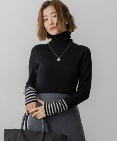 23区 / ニジュウサンク ニット・セーター | 【見上愛さん着用/VERY掲載/洗える】ウーステッドウール リブタートル ボーダー ニット