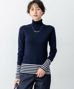 23区 / ニジュウサンク ニット・セーター | 【見上愛さん着用/VERY掲載/洗える】ウーステッドウール リブタートル ボーダー ニット