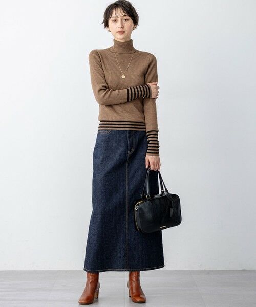 23区 / ニジュウサンク ニット・セーター | 【見上愛さん着用/VERY掲載/洗える】ウーステッドウール リブタートル ボーダー ニット | 詳細16