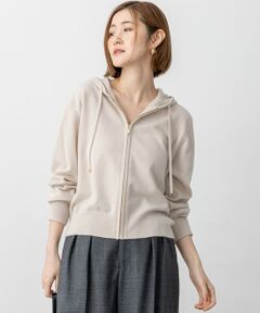 23区 / ニジュウサンク パーカー | 【見上愛さん着用/洗える】ピュアカシミヤ ジップアップ ニット パーカー