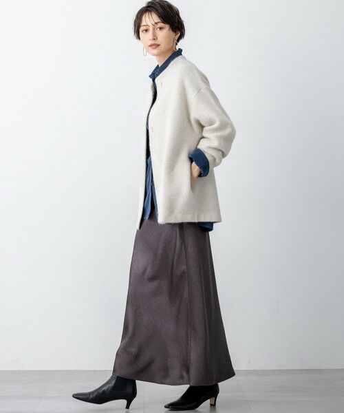 23区 / ニジュウサンク その他アウター | 【見上愛さん着用】ラクーンブレンドダブルフェイス ニット アウター | 詳細3