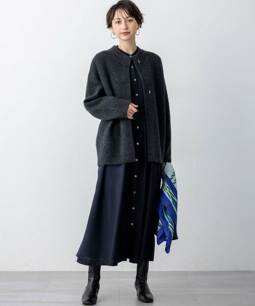 23区 / ニジュウサンク その他アウター | 【見上愛さん着用】ラクーンブレンドダブルフェイス ニット アウター | 詳細7