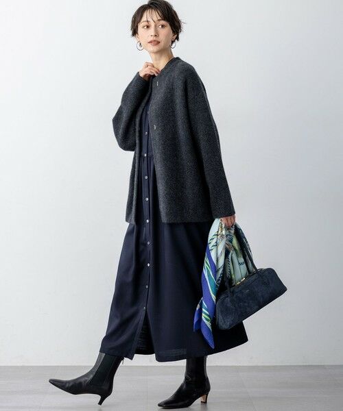 23区 / ニジュウサンク その他アウター | 【見上愛さん着用】ラクーンブレンドダブルフェイス ニット アウター | 詳細8