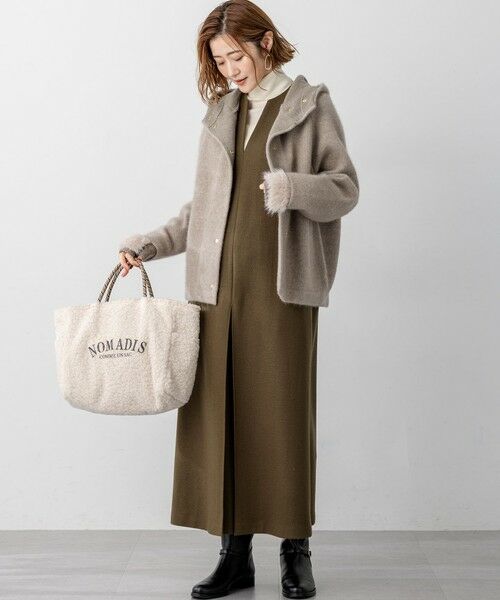 23区 / ニジュウサンク その他アウター | 【VERY掲載】ラクーンブレンドダブルフェイス ニット フーディー | 詳細10