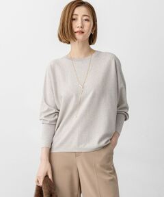 23区 / ニジュウサンク ニット・セーター | 【洗える/吊り干しOK】ヴィスコースストレッチ ドルマンスリーブ ラメ ニット