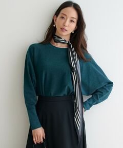 23区 / ニジュウサンク ニット・セーター | 【洗える/吊り干しOK】ヴィスコースストレッチ ドルマンスリーブ ラメ ニット