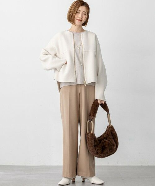 23区 / ニジュウサンク ニット・セーター | 【洗える/吊り干しOK】ヴィスコースストレッチ ドルマンスリーブ ラメ ニット | 詳細9