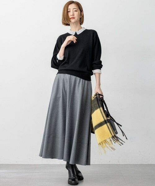 23区 / ニジュウサンク ニット・セーター | 【VERY・CLASSY.掲載/洗える】エンブロイダリー ジオメトリックレースコンビ ニット | 詳細15