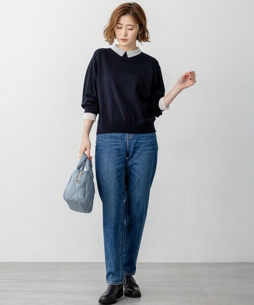 23区 / ニジュウサンク ニット・セーター | 【VERY・CLASSY.掲載/洗える】エンブロイダリー ジオメトリックレースコンビ ニット | 詳細18