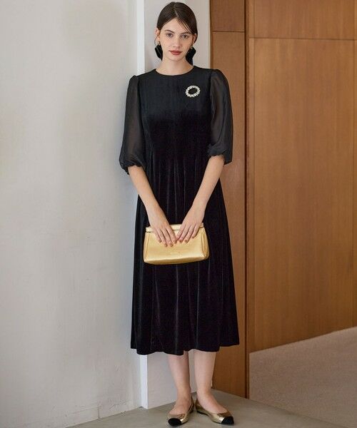 23区 / ニジュウサンク ドレス | 【APPLAUDIR】ベロアコンビ ドレス | 詳細1