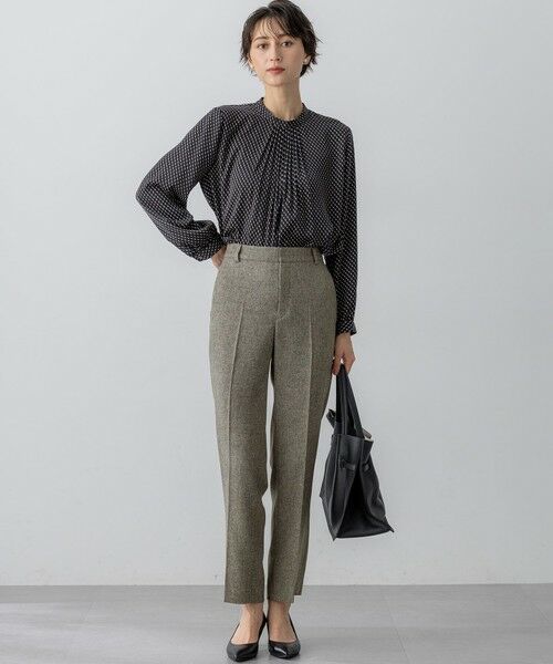 23区 / ニジュウサンク その他パンツ | 【洗える/セットアップ対応】ウールライクカルゼ テーパード パンツ | 詳細1