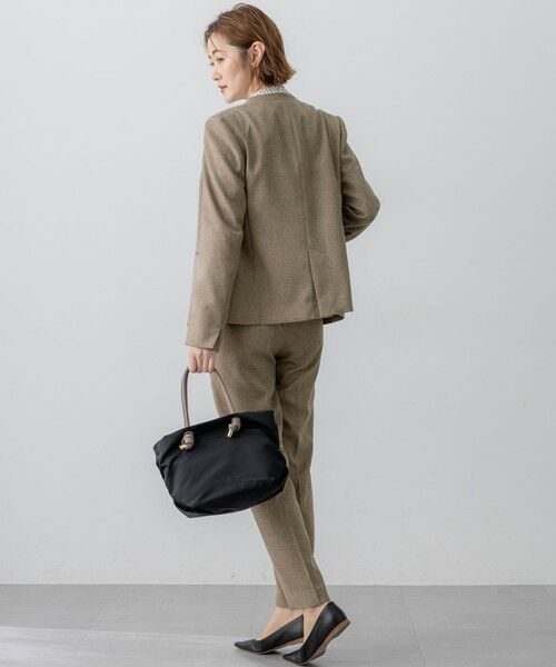 23区 / ニジュウサンク その他パンツ | 【洗える/セットアップ対応】ウールライクカルゼ テーパード パンツ | 詳細13