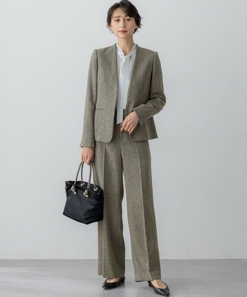 23区 / ニジュウサンク その他パンツ | 【洗える/セットアップ対応】ウールライクカルゼ ワイド パンツ | 詳細1